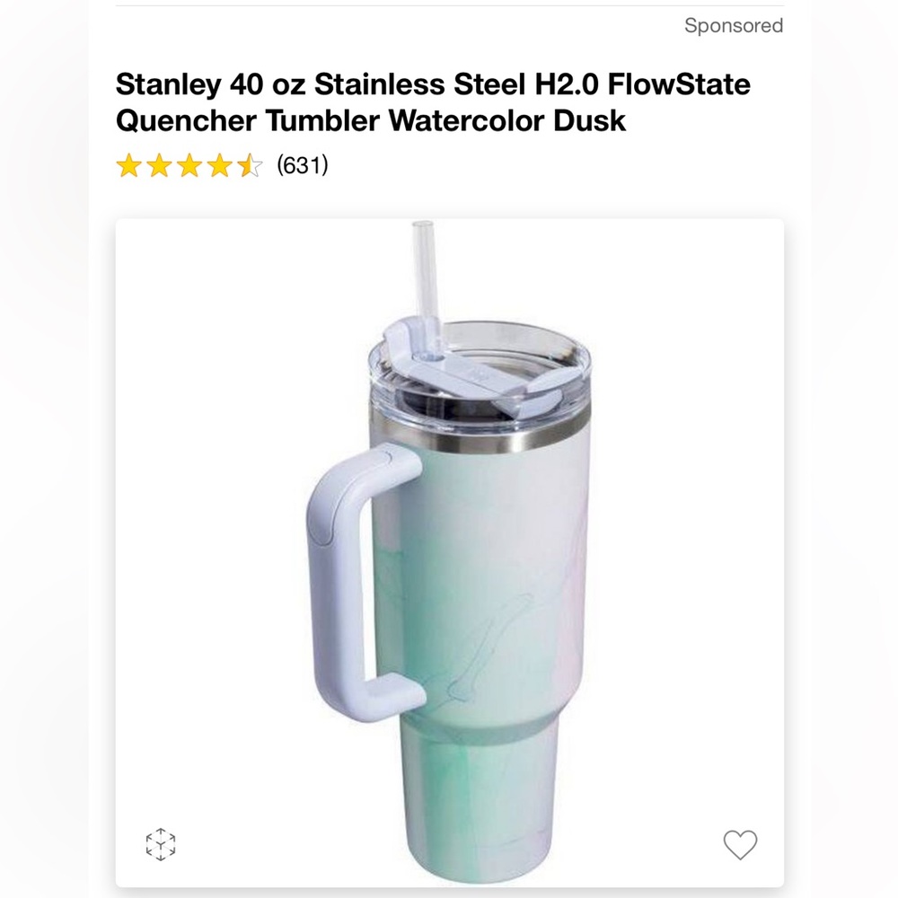 Stanley 40 oz Stainless Steel H2.0 FlowState
Quencher Tumbler Watercolor Dusk - Picture 3 of 13